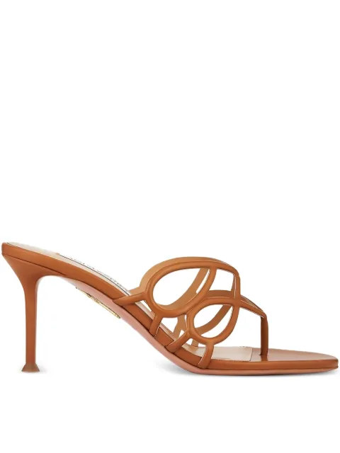 Aquazzura صندل 'إينفينيتو' جلد بكعب 75 ملم