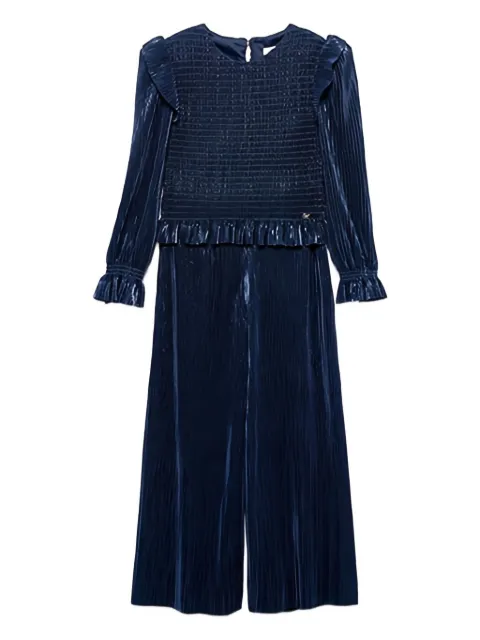 Abel & Lula pleated smocked-effect jumpsuit