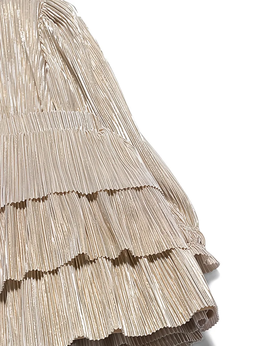 Abel & Lula Geplooide jurk met ruches Beige