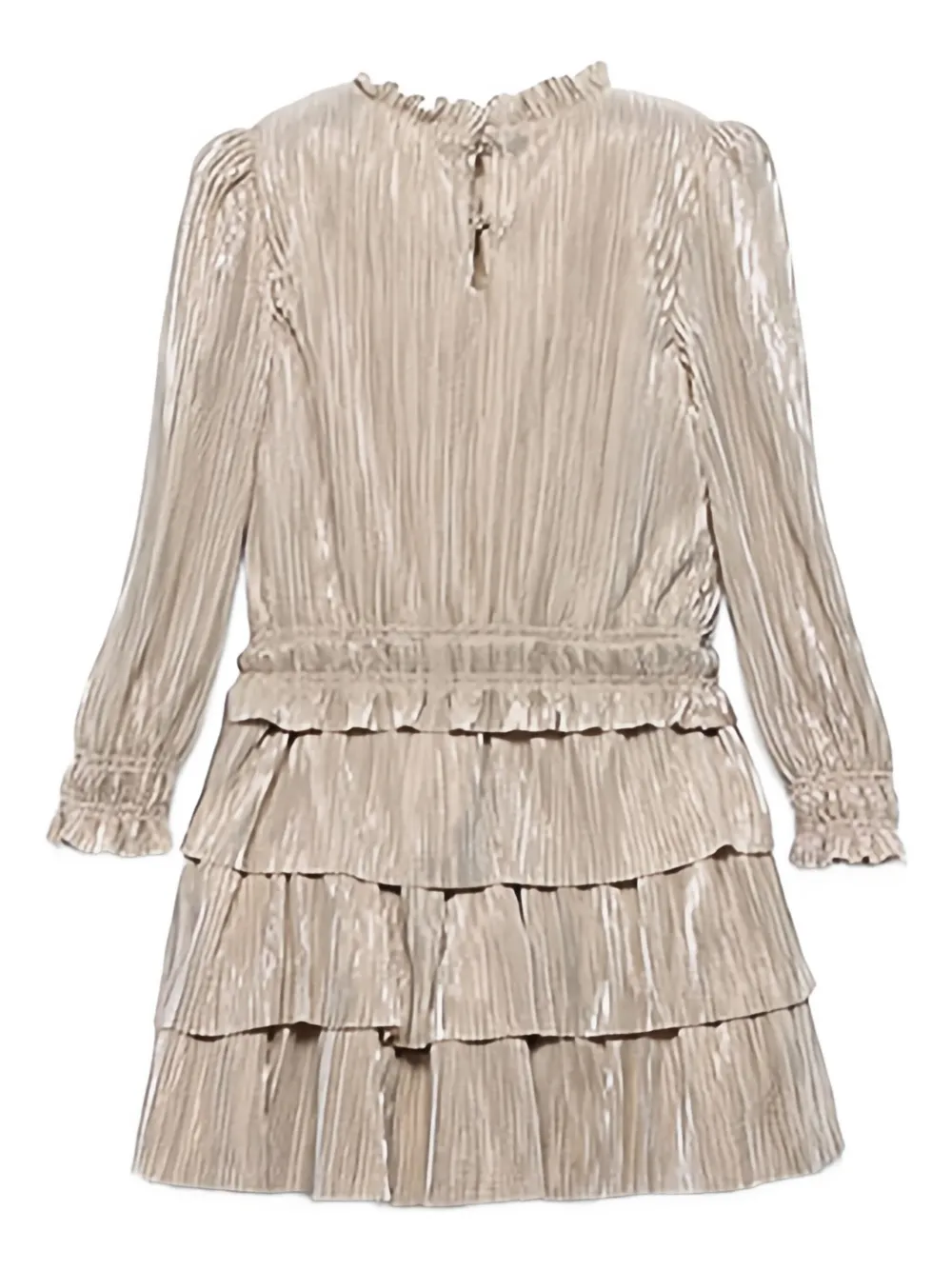 Abel & Lula Geplooide jurk met ruches Beige