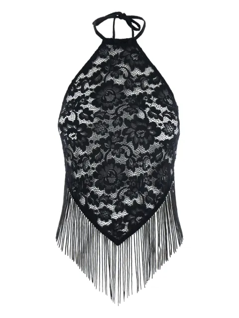 VENUJA lace-panelled halter top