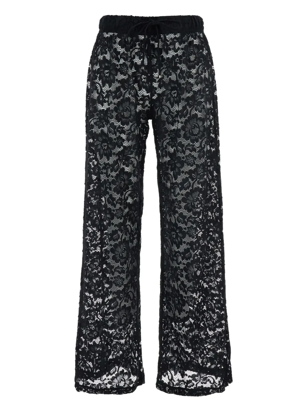 VENUJA Top con inserti in pizzo - Nero