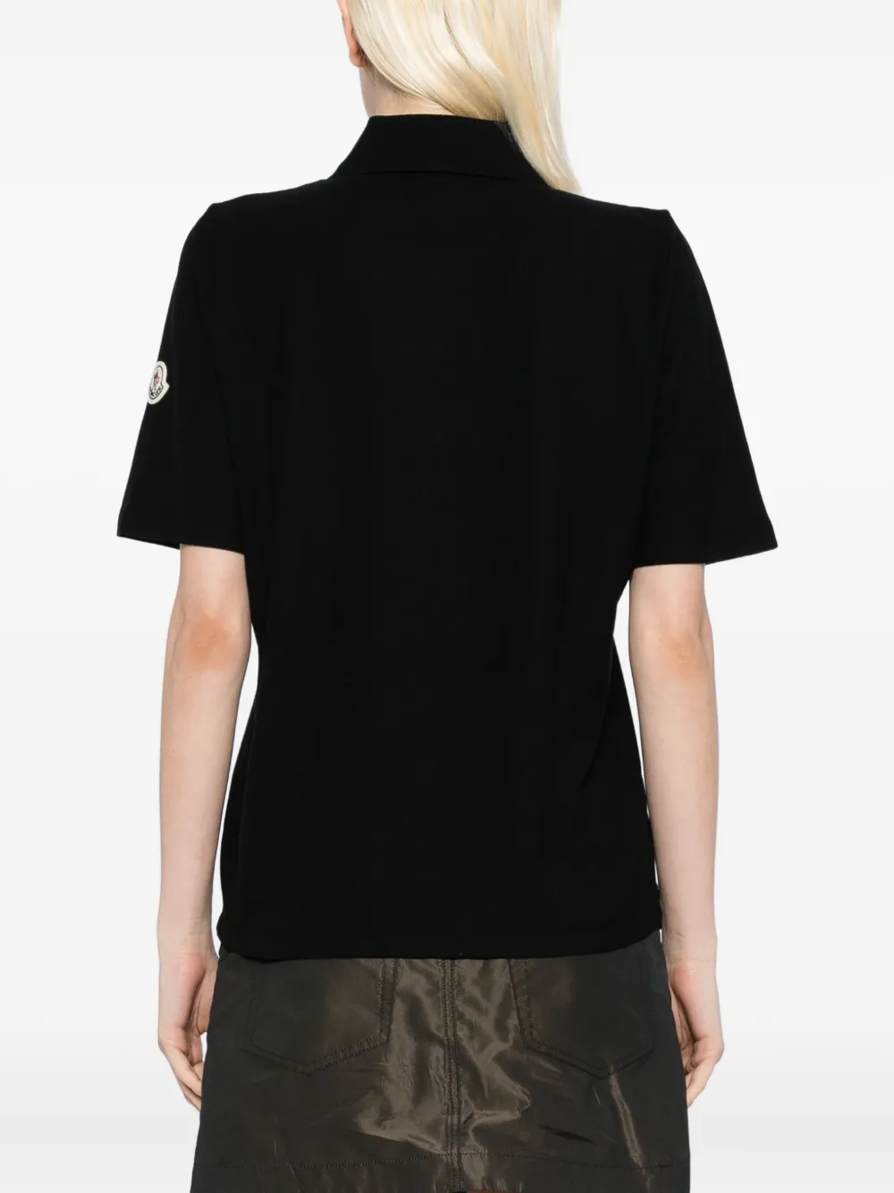 Moncler Poloshirt met geborduurd logo Zwart