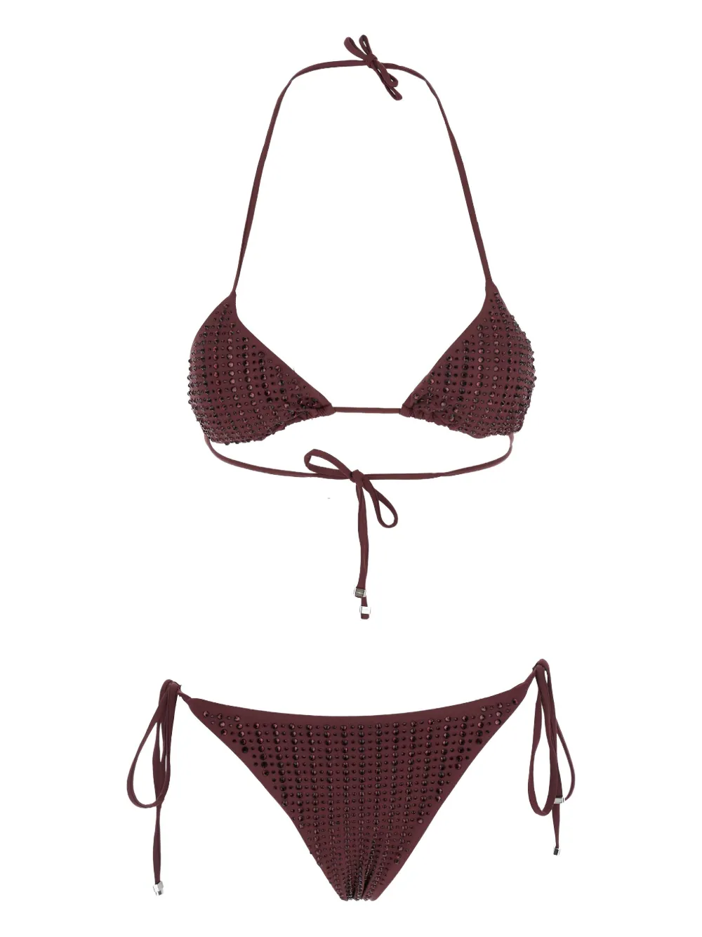 VENUJA rhinestone-embellished triangle bikini | Red | Image 1