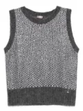 Herno metallic-detail knit top - Grey
