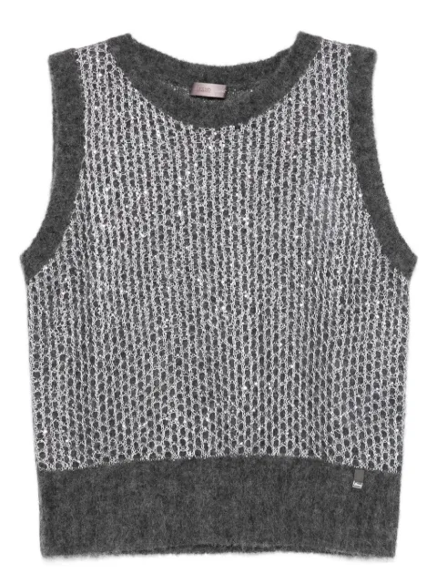 Herno Blusa de tricô com detalhe metálico