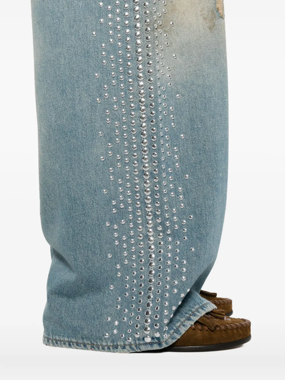 Golden Goose Embellished Wide-leg Jeans
