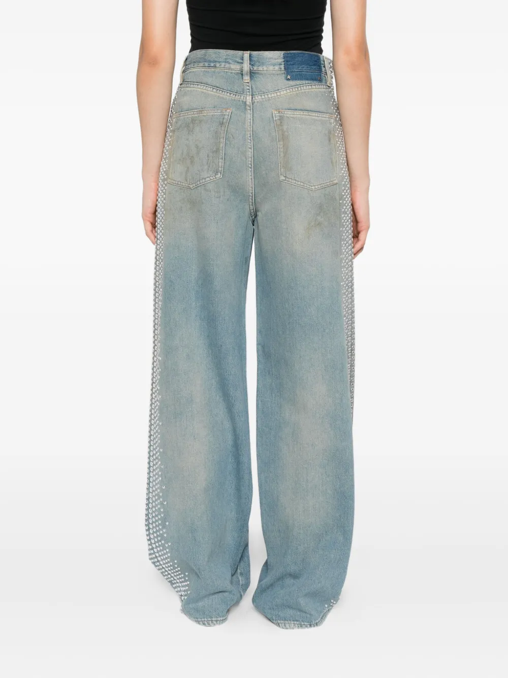 Golden Goose Embellished Wide-leg Jeans