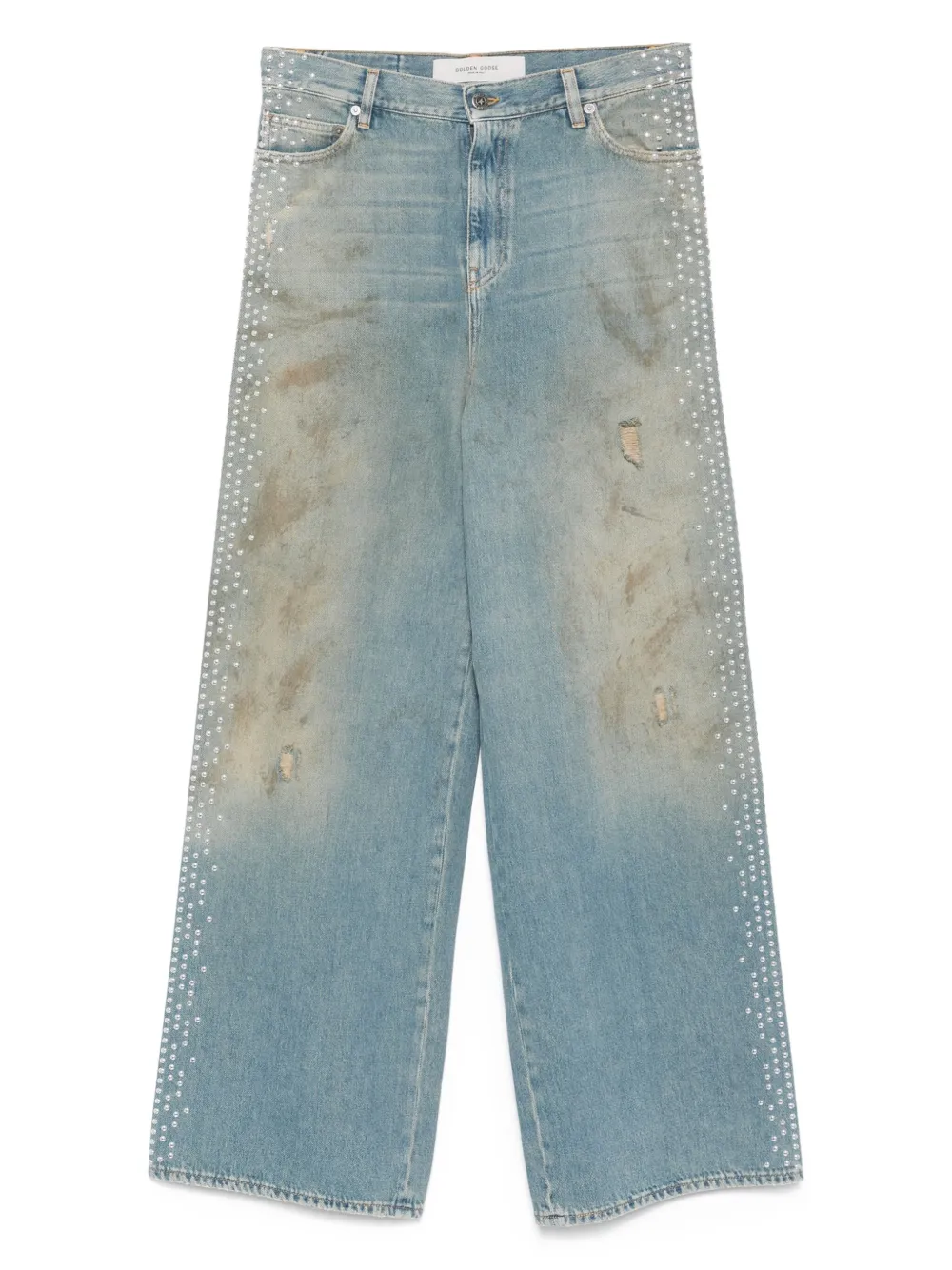 Golden Goose Embellished Wide-leg Jeans