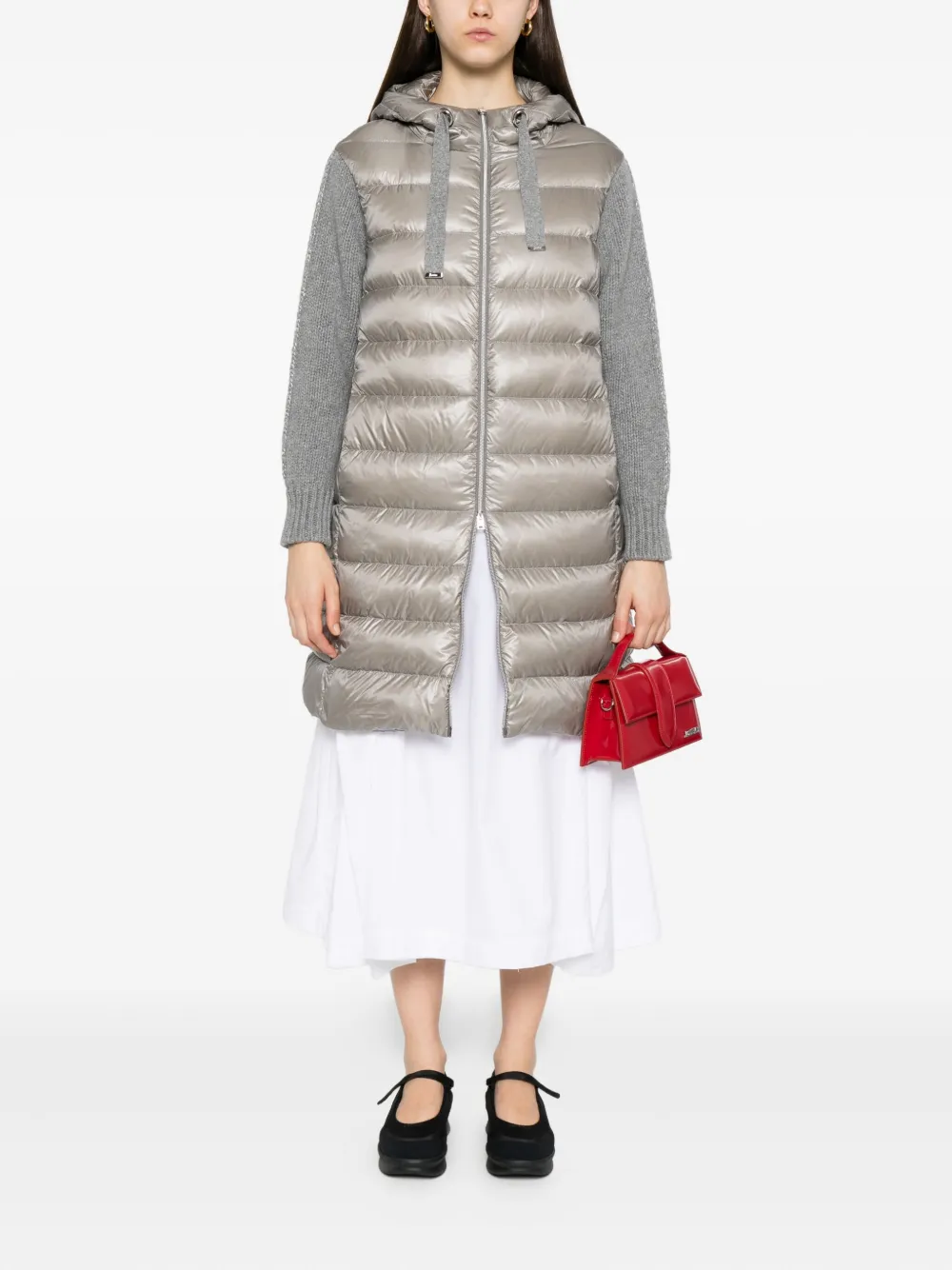 Herno hooded quilted coat Grijs