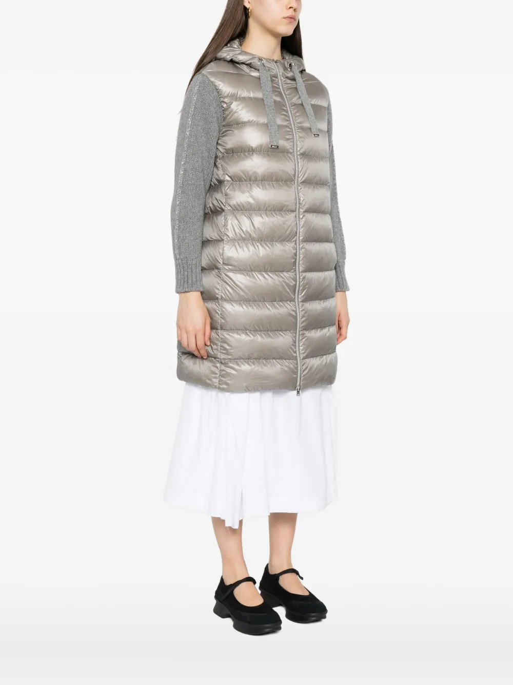 Herno hooded quilted coat Grijs