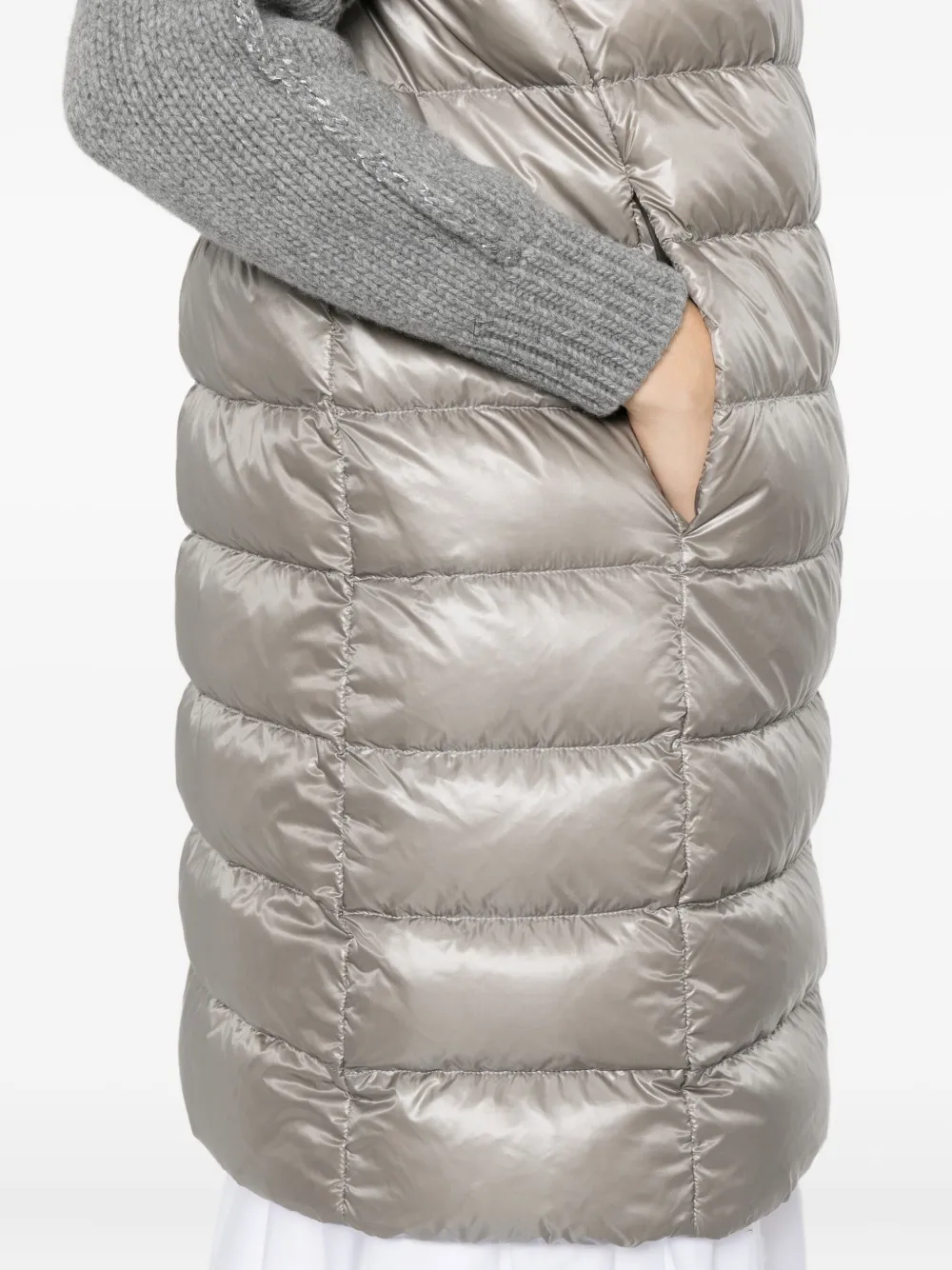 Herno hooded quilted coat Grijs