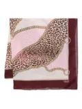 LIU JO chain-print leopard scarf - Neutrals