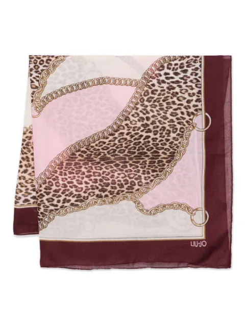 LIU JO mascada con estampado de cadena y cadena
