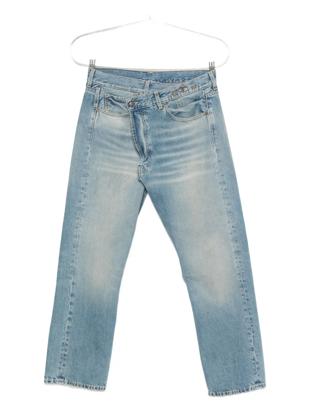 R13 Cross-waistband Jeans In Blue