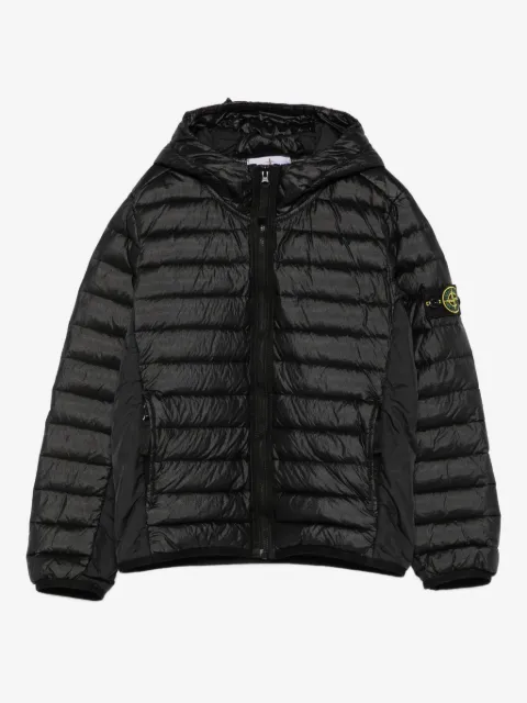 Stone Island Junior hooded quilted jacket