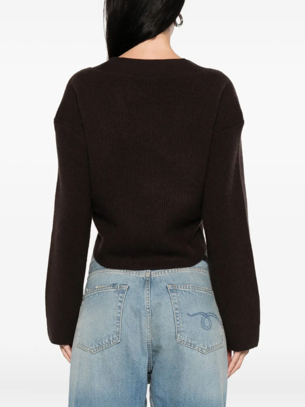 R13 Button-front Cropped Cardigan