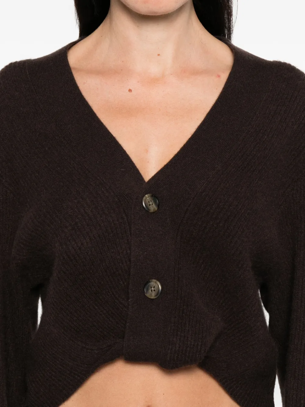 R13 Button-front Cropped Cardigan