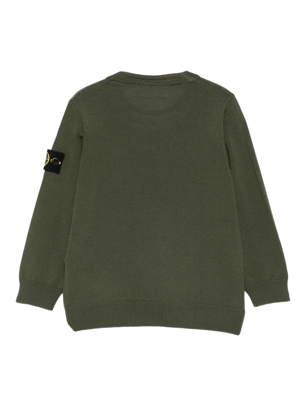 Stone Island Junior logo-patch wool sweater | Girls Hoodies & Sweatshirts | Image 2