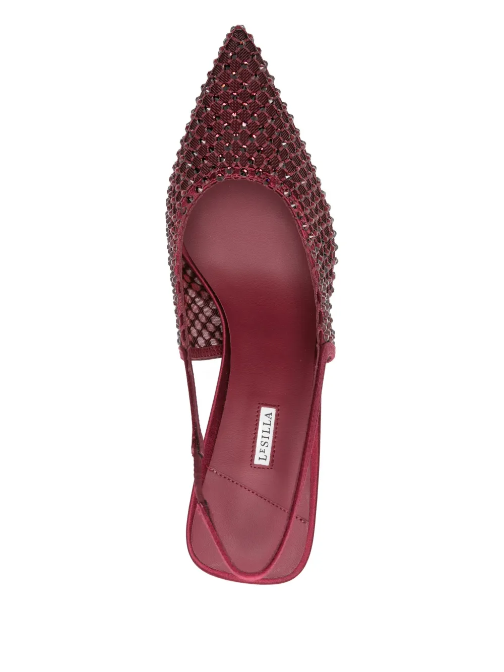 Le Silla 90mm Gilda crystal-embellished slingback heeled pumps Red