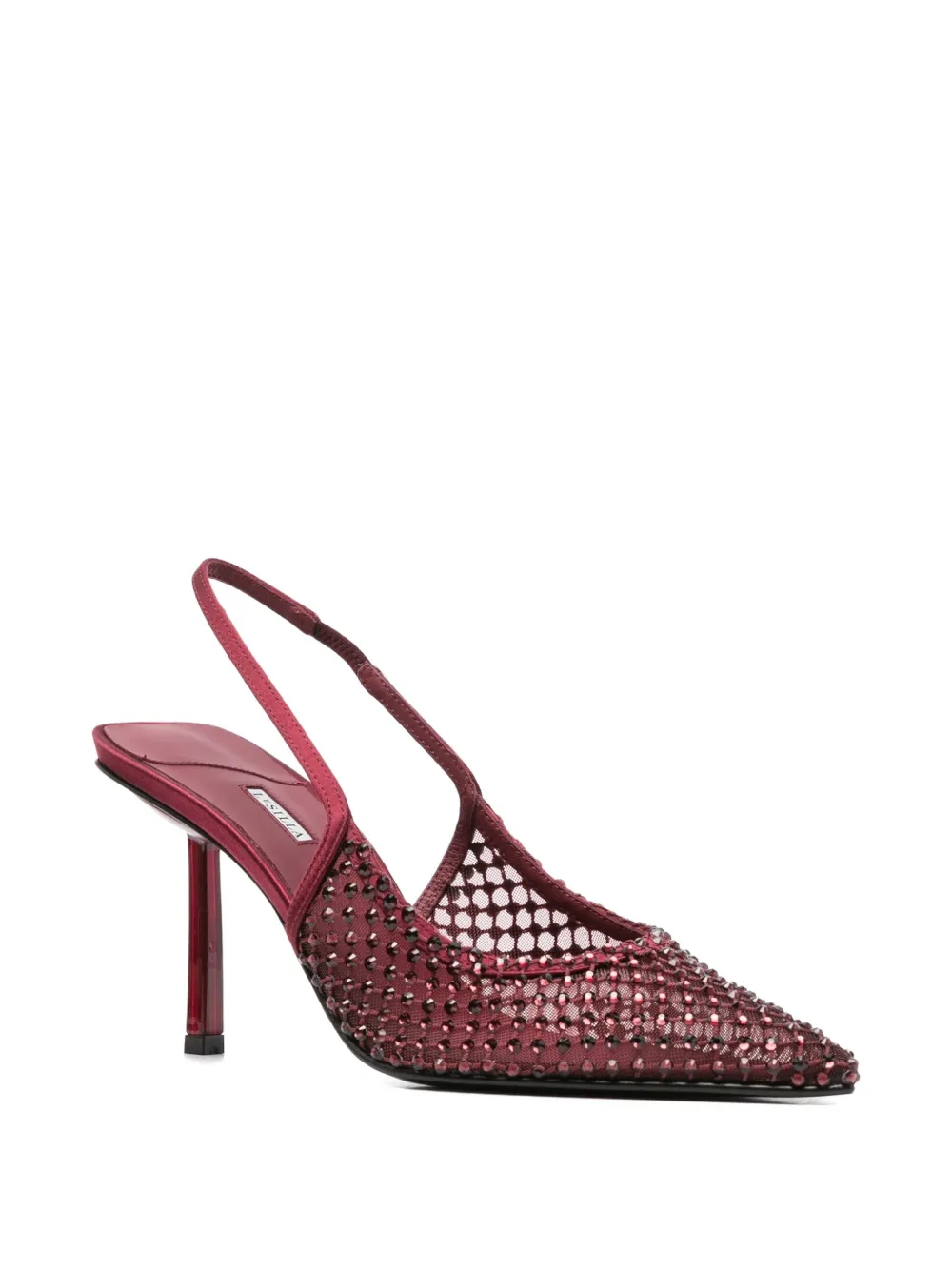 Le Silla 90mm Gilda crystal-embellished slingback heeled pumps Red