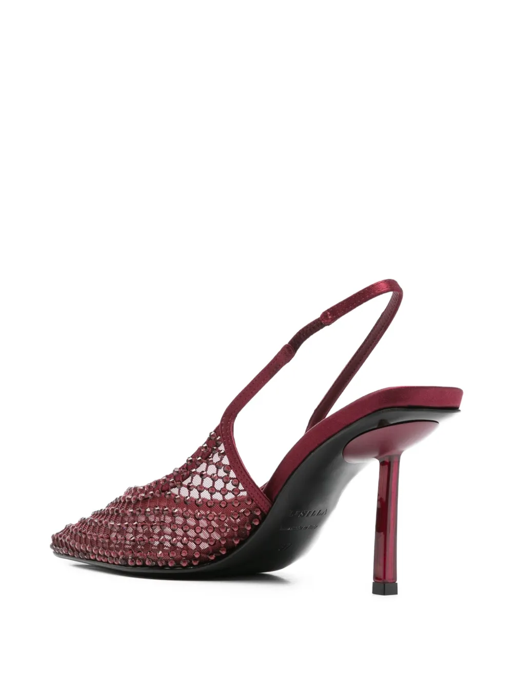 Le Silla 90mm Gilda crystal-embellished slingback heeled pumps Red