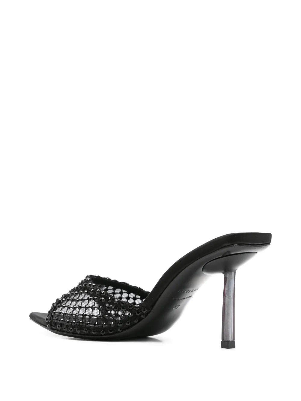 Le Silla 80mm crystal-embellished pointed-toe heeled sandals Black