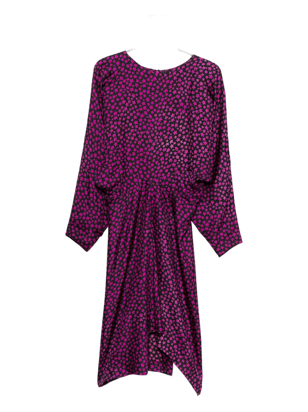 Pre-owned Saint Laurent 2008 Star-print Silk Dress