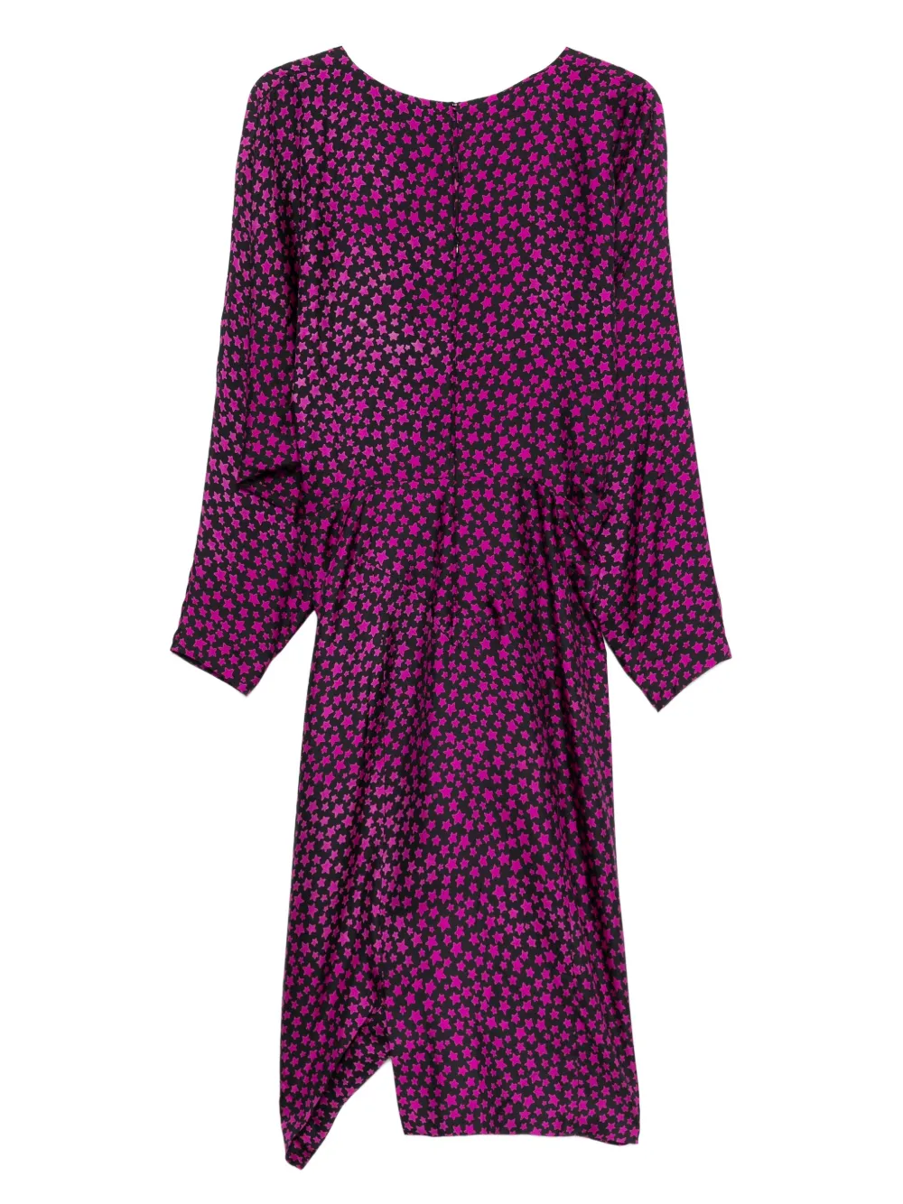Saint Laurent Pre-Owned 2008 zijden jurk met sterrenprint - Zwart