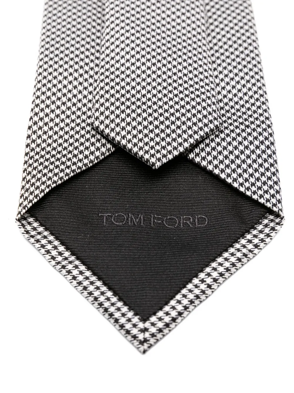 TOM FORD Stropdas met pied-de-poule print Wit