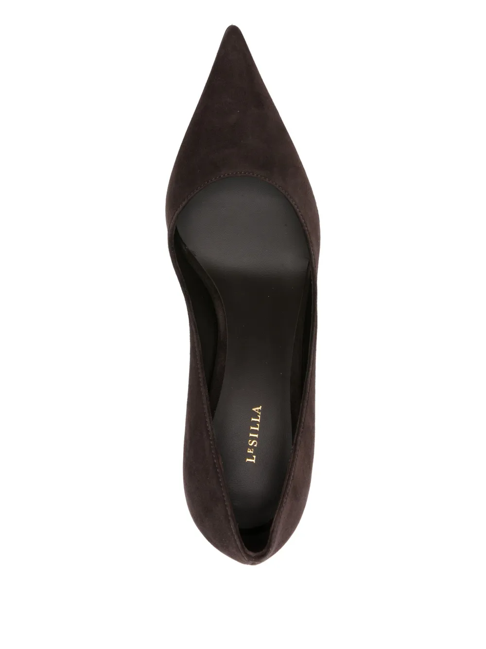 Le Silla 80mm pointed-toe leather pumps Bruin
