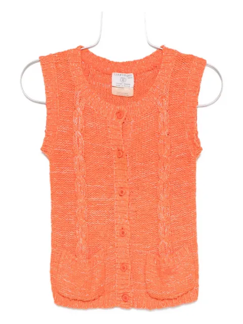 Courrèges Pre-Owned 1970s cable-knit sleeveless top
