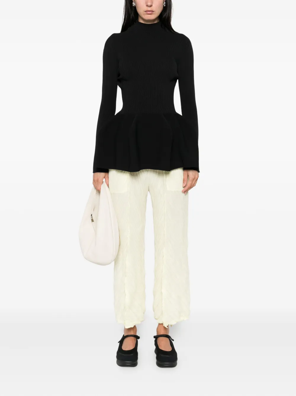CFCL Pottery ribbed peplum top | T-Shirts & Jersey Shirts | Image 2