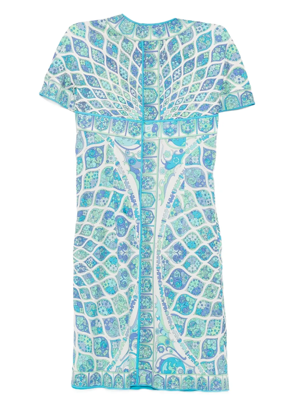 PUCCI Pre-Owned 1960s zijden jurk met geometrisch patroon - Blauw