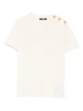 Balmain Kids button-embellished cotton T-shirt - Neutrals