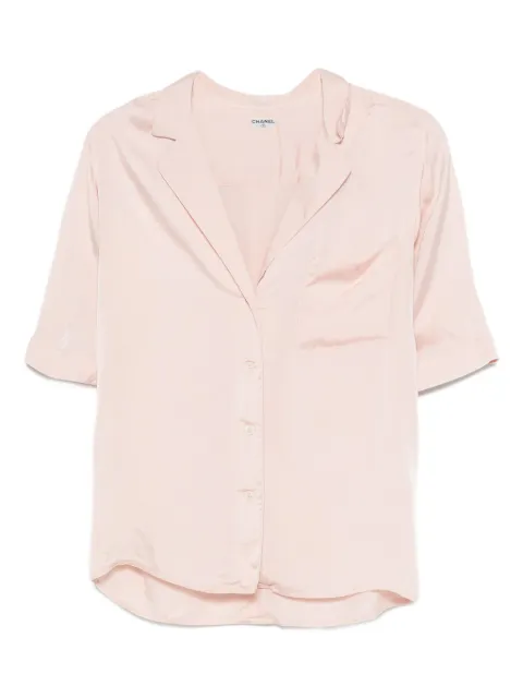 CHANEL Pre-Owned 2000s silk satin shirt