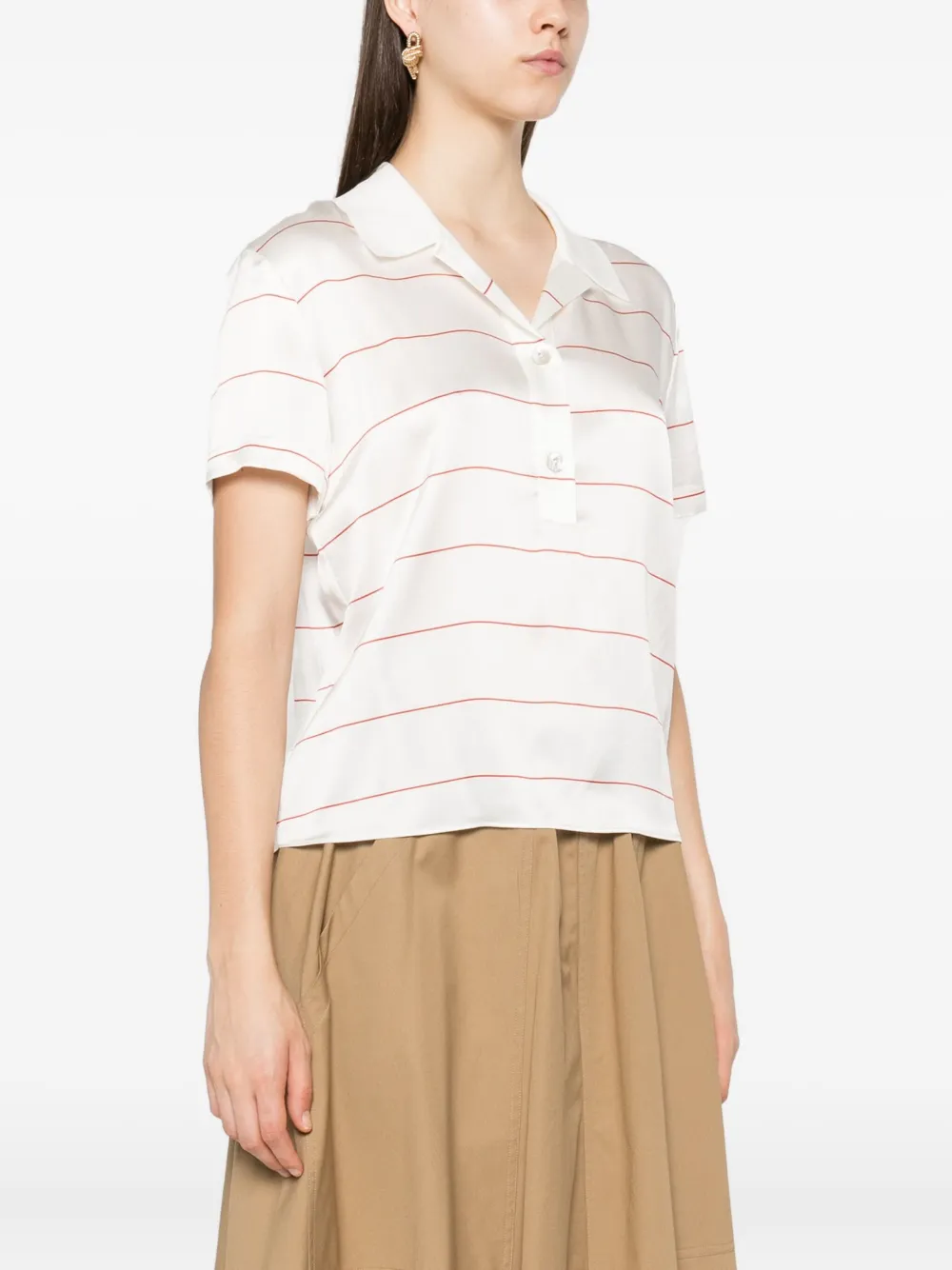 Vince Gestreepte blouse Wit