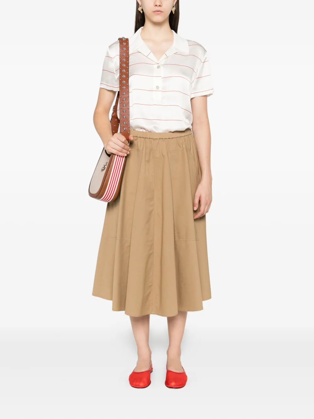 Vince Gestreepte blouse Wit