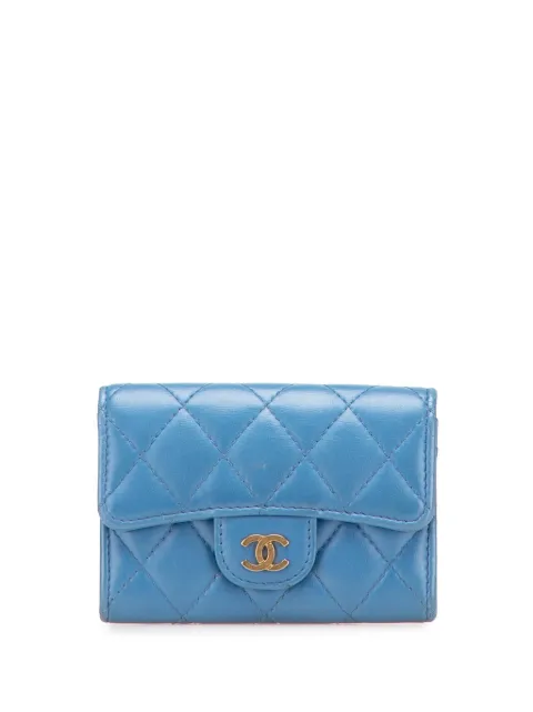 CHANEL Pre-Owned محفظة جلد صغيرة بشعار CC ومبطنة وثلاثية الطي 2019