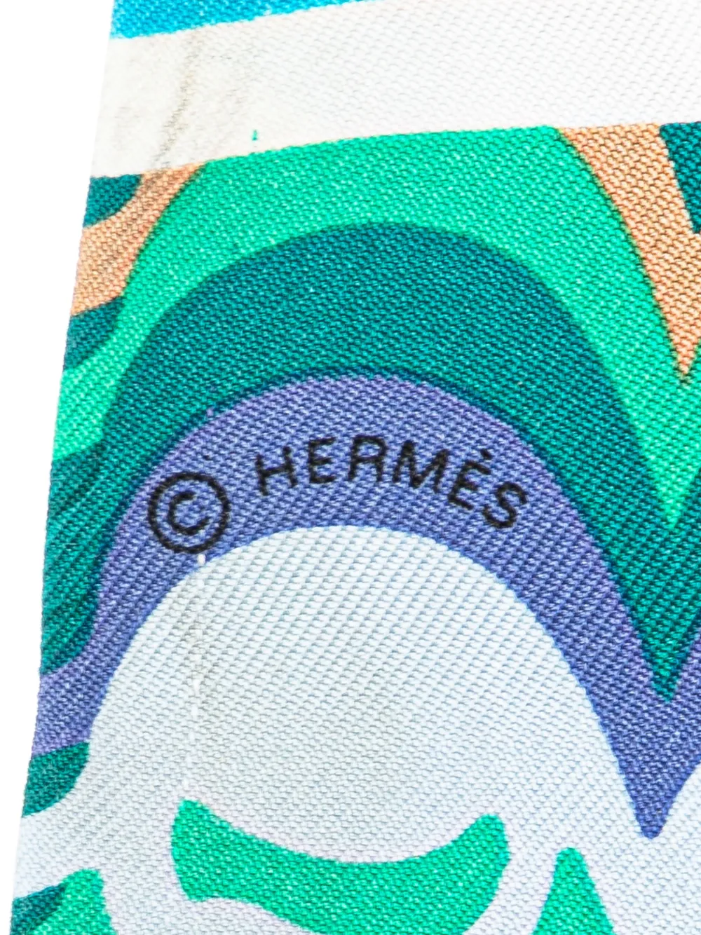 Pre-owned Hermes 2000-2020 Brides De Gala Shadow Silk Twilly Scarf Scarves
