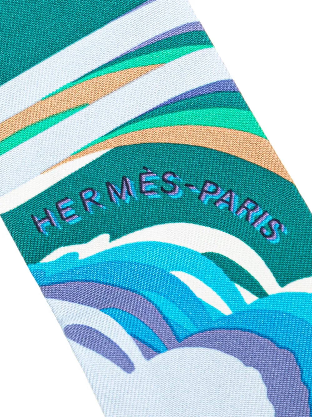 Pre-owned Hermes 2000-2020 Brides De Gala Shadow Silk Twilly Scarf Scarves
