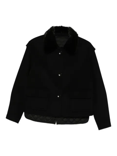 Liska fur-collar quilted-detail jacket
