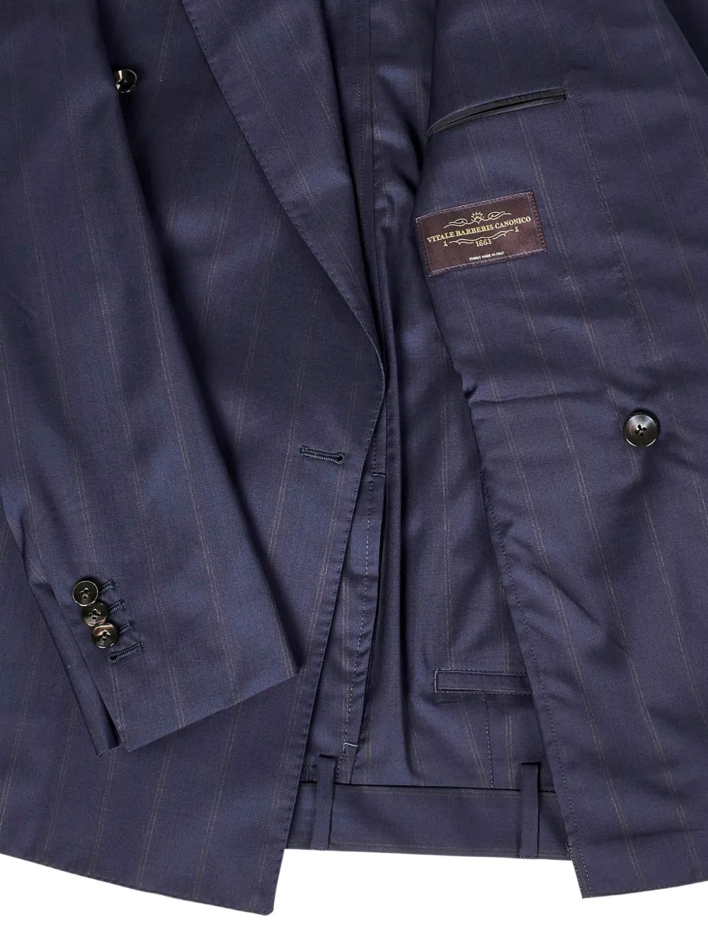 FRANZESE COLLECTION Pak met krijtstreep Blauw