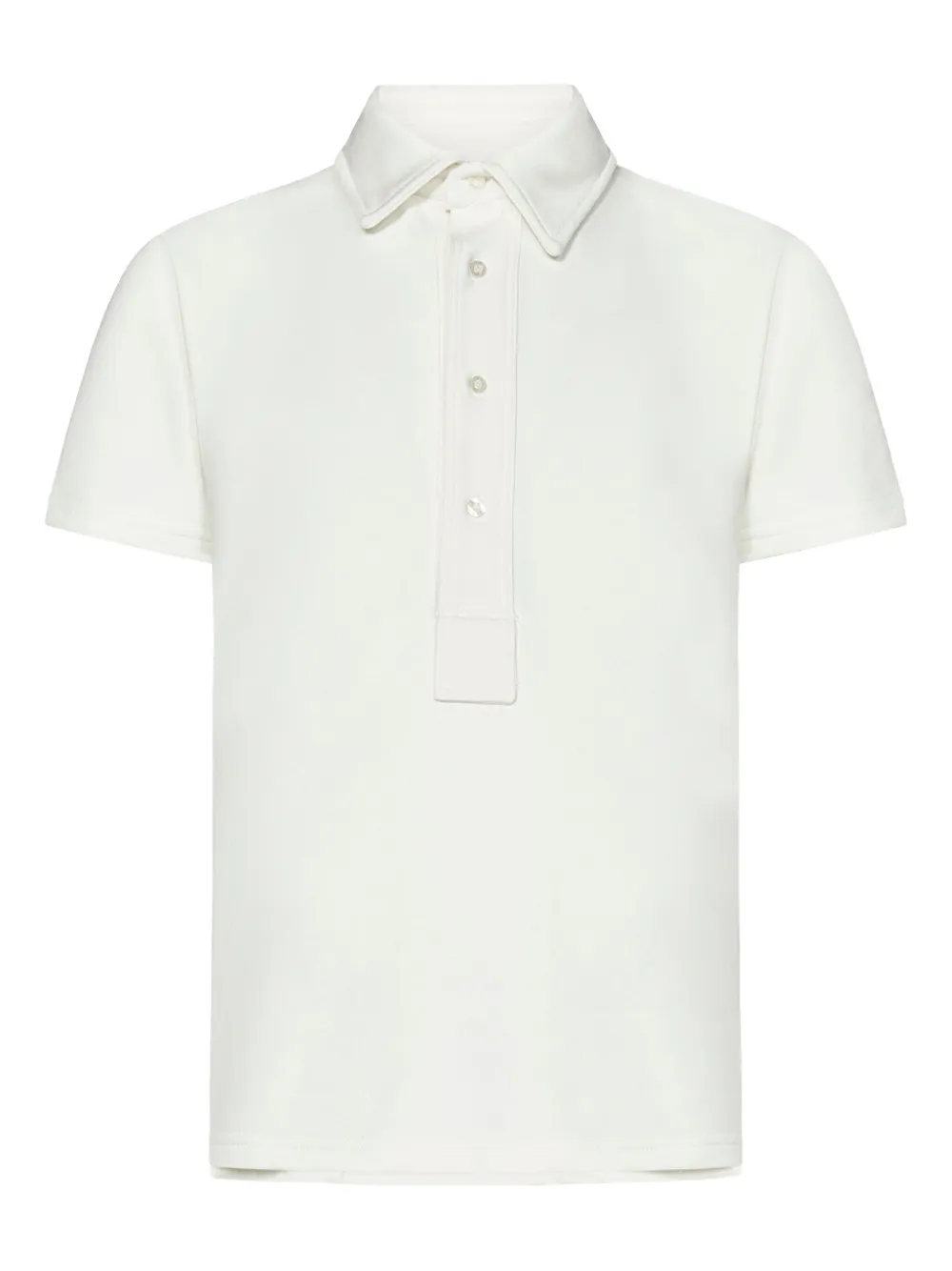 FRANZESE COLLECTION Wimbledon poloshirt met knopenbies Wit