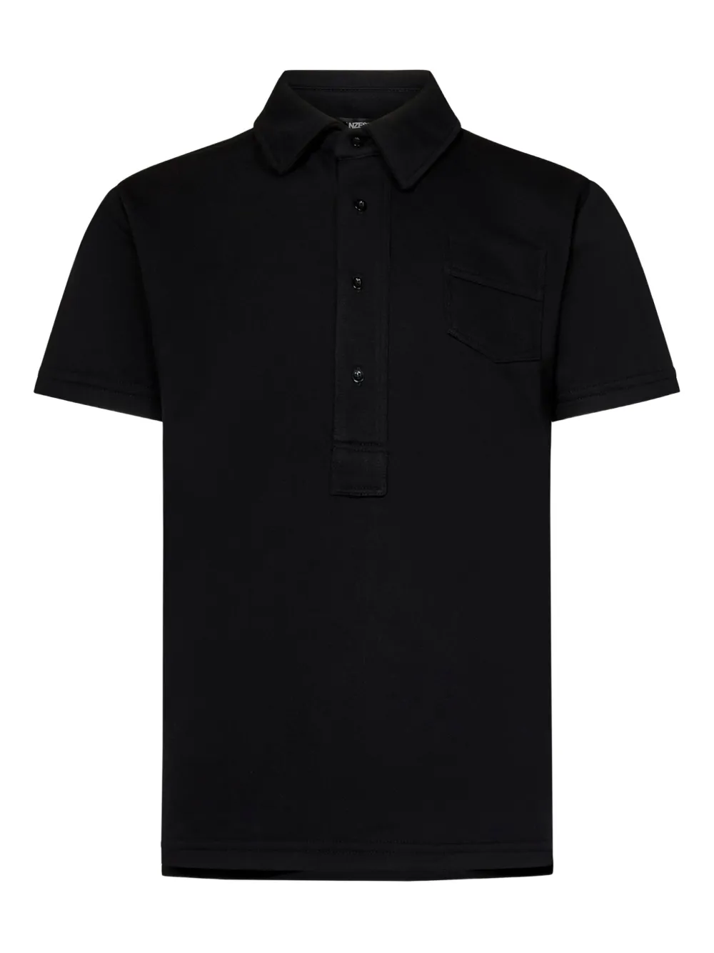 FRANZESE COLLECTION Poloshirt met knopenbies Zwart