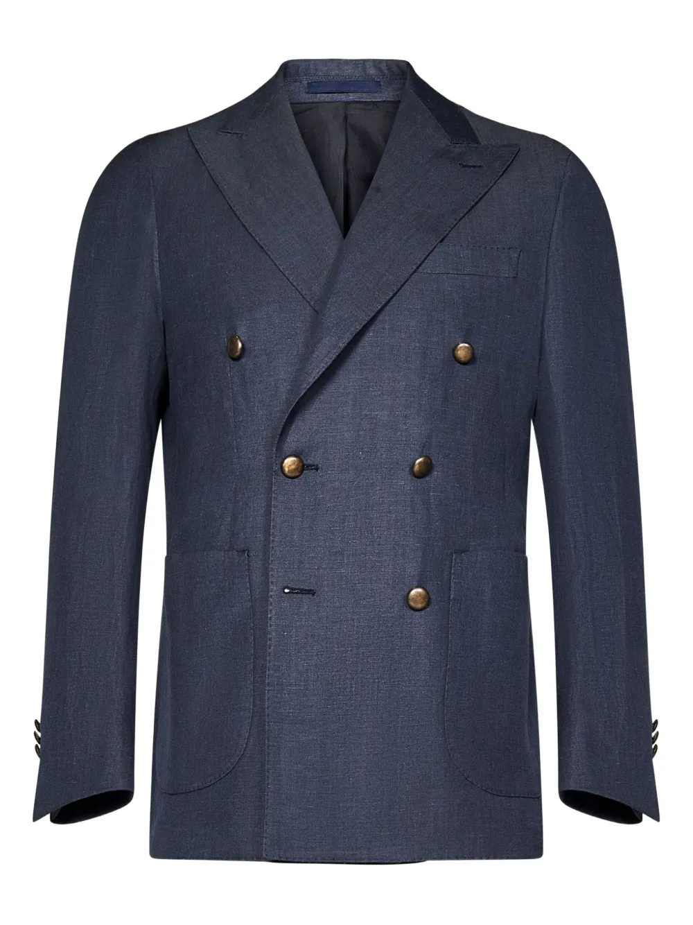FRANZESE COLLECTION Blazer met dubbele rij knopen en opstaande revers Blauw