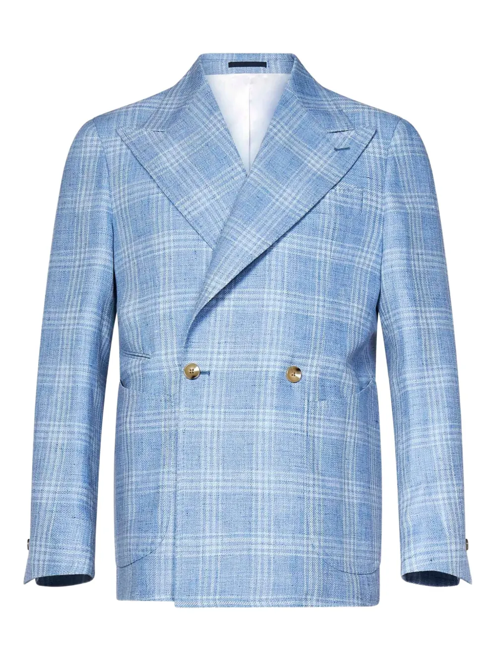 checked-pattern blazer