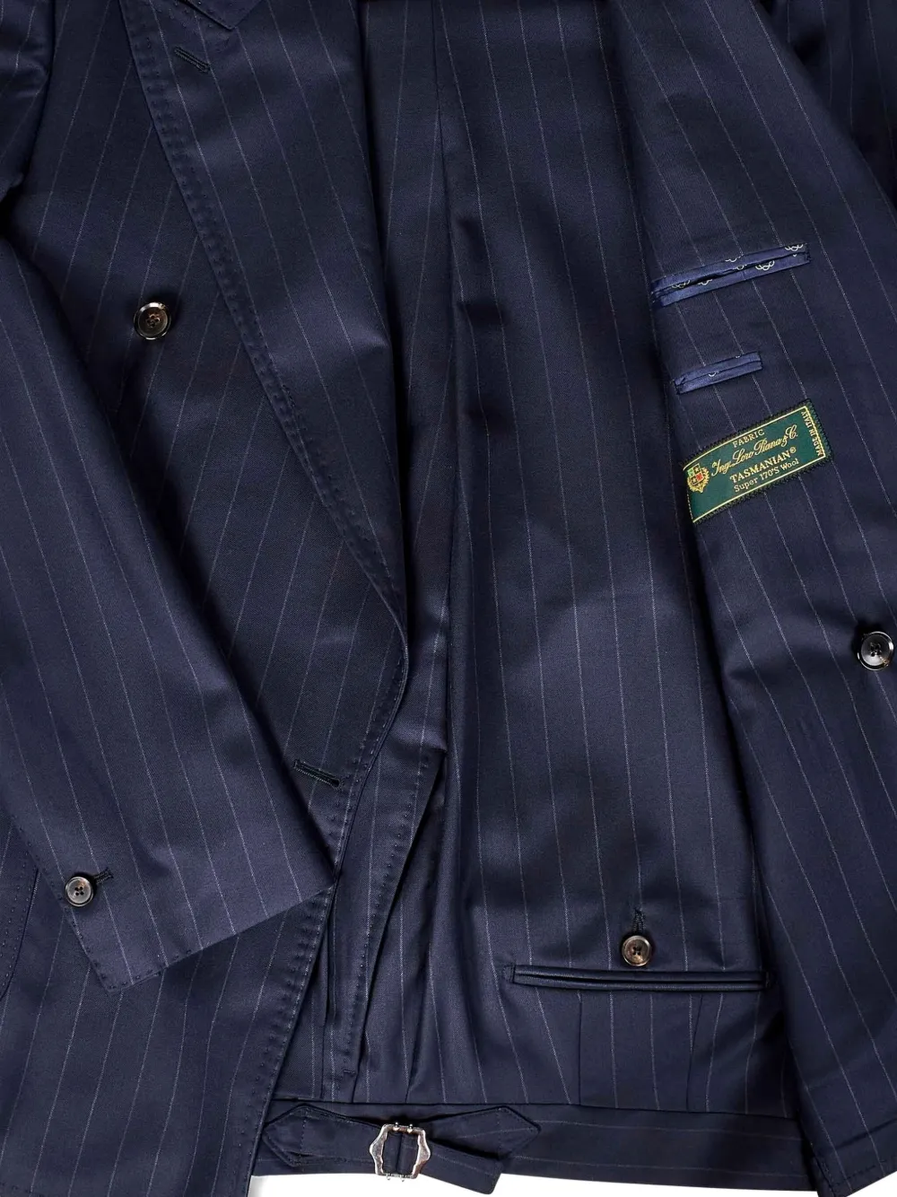 FRANZESE COLLECTION Pak met krijtstreep Blauw