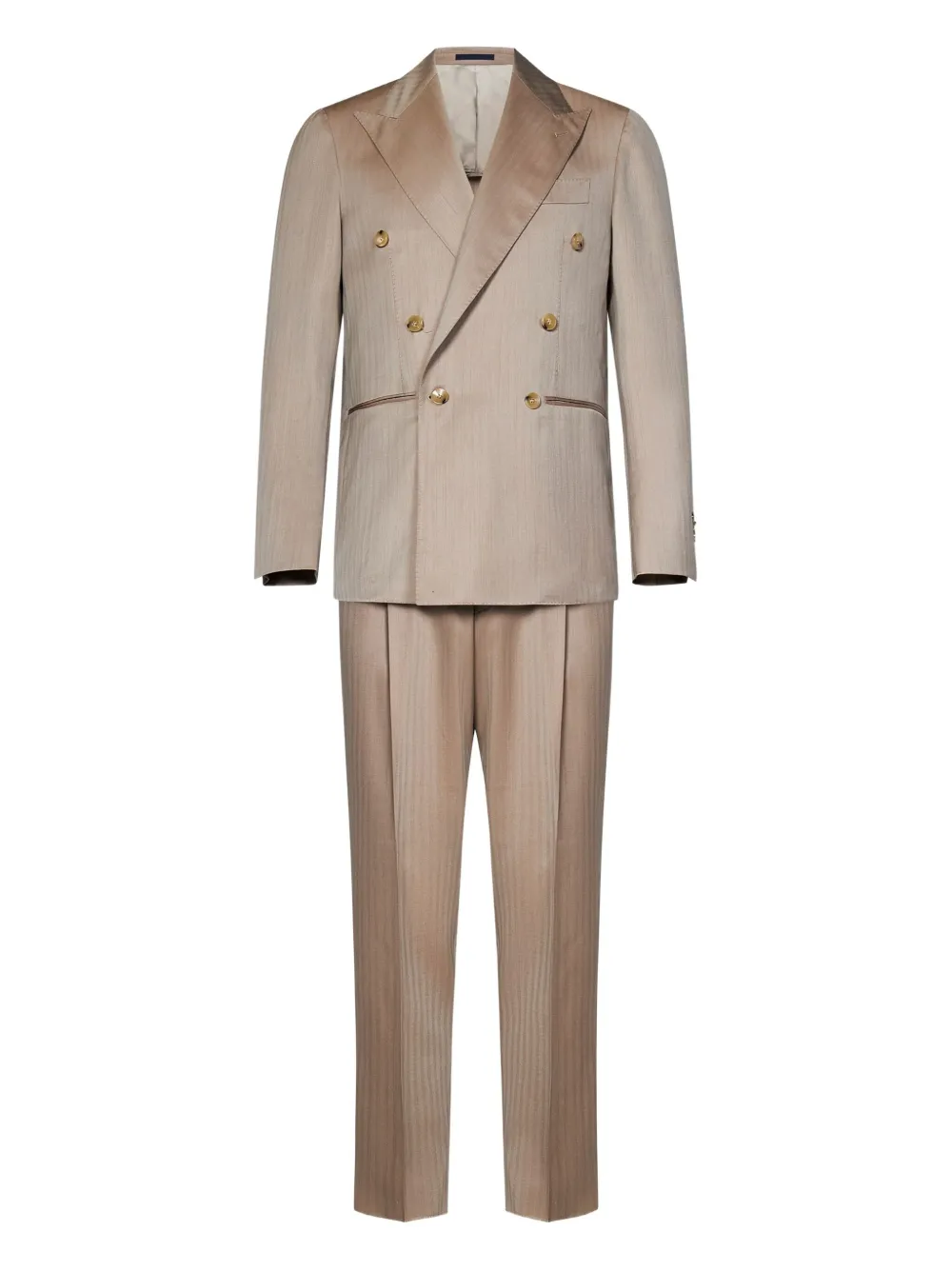 FRANZESE COLLECTION double-breasted wool suit Bruin