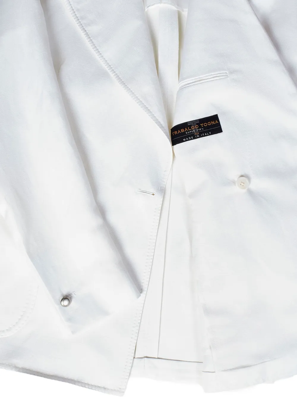 FRANZESE COLLECTION Scarface blazer met dubbele rij knopen en puntige revers Wit